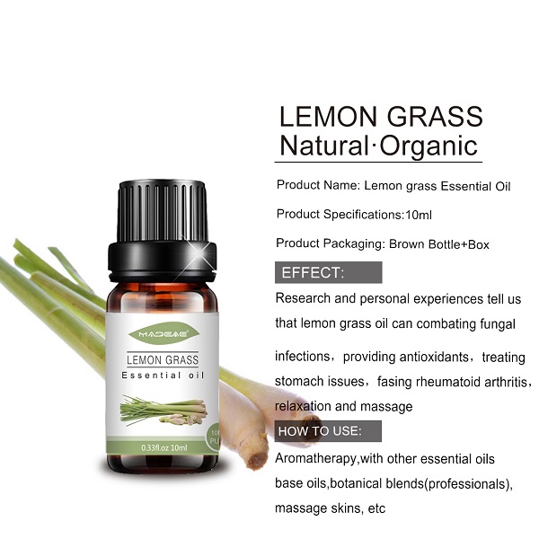 2022 Novo aceite esencial de lemongrass por xunto Aceite aromático para o coidado da pel para difusor (4)