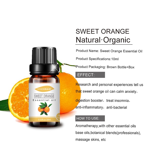 Puhdas makean appelsiinin kuoriöljy diffuusoriihon valkaisuun (4)