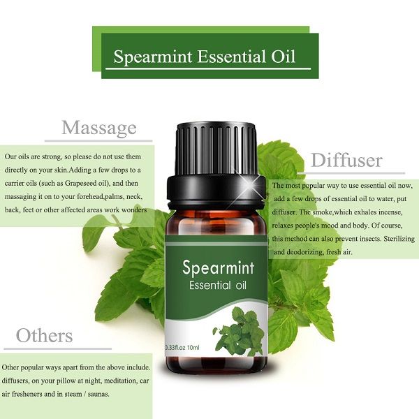 oliu di menta verde cù l'odore frescu purifica l'aria (4)